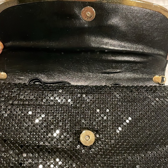 Sequin mesh black evening bag - Picture 3 of 8